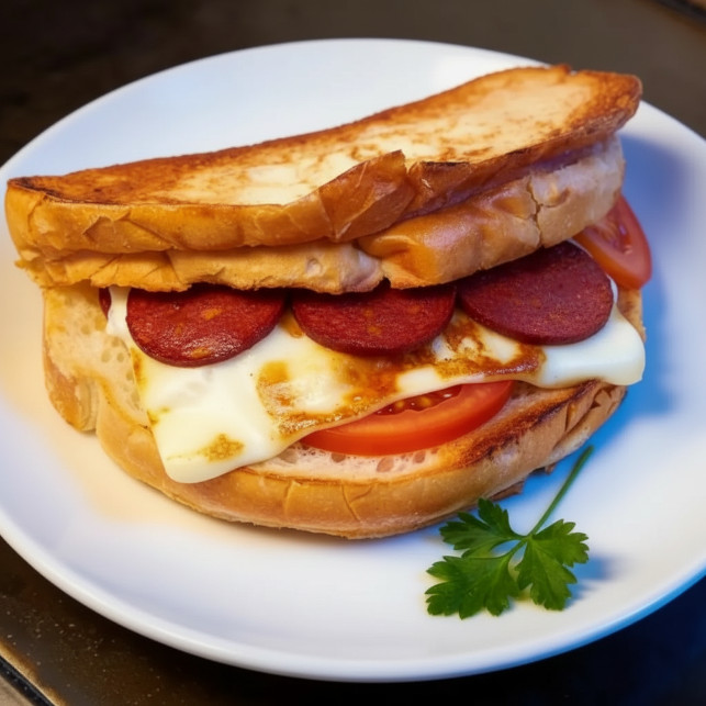 ayvalık sucuklu kaşarlı tost