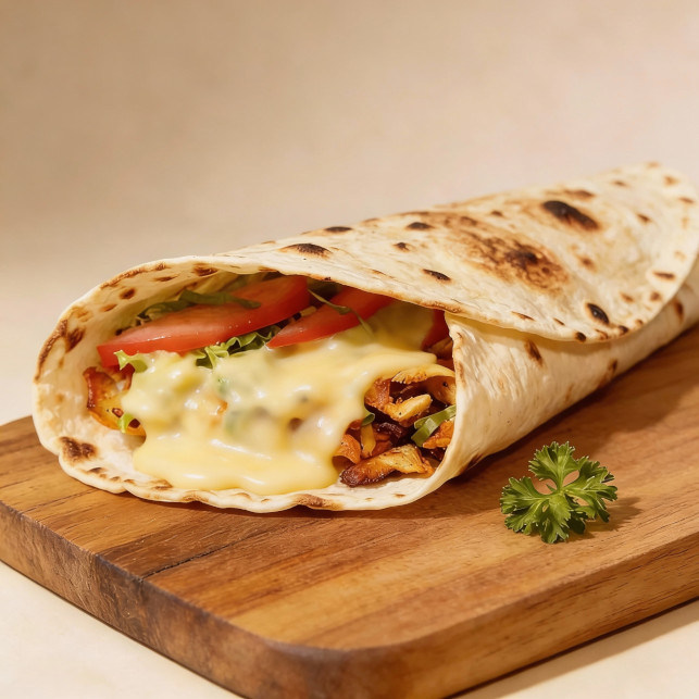 kaşarlı tavuk döner dürüm